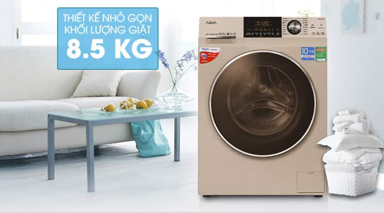 máy giặt hãng aqua có tốt không? cùng mgg đánh giá Máy Giặt Cửa Trước Inverter Aqua AQD-DD850A-N