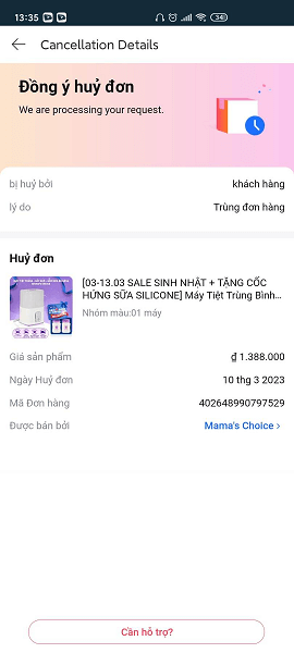 Hướng dẫn hủy đơn Lazada