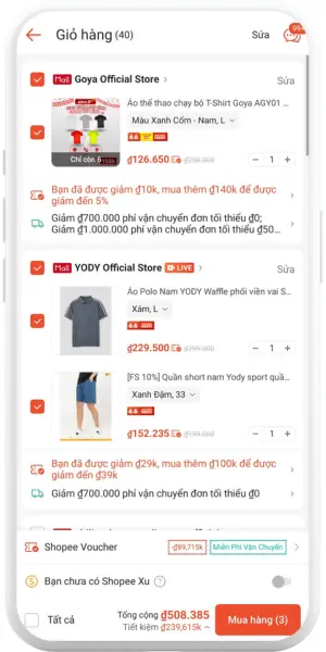 cách chia đơn để áp dụng mọi voucher shopee