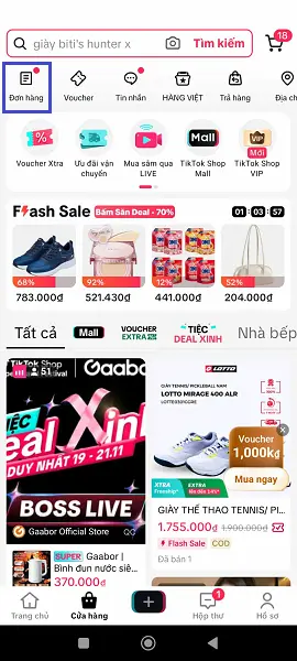 Cách kiểm tra đơn hàng đã mua trên Tiktok