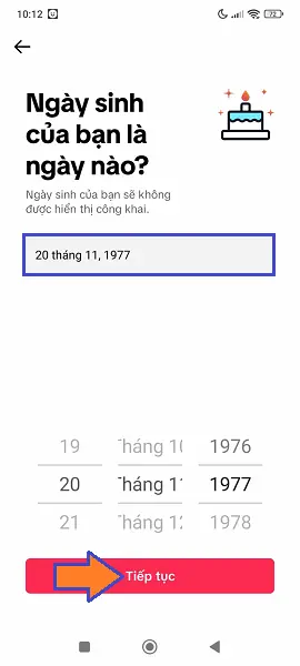 đăng ký tài khoản Tiktok