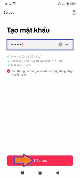 đăng ký tài khoản Tiktok