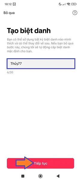 đăng ký tài khoản Tiktok