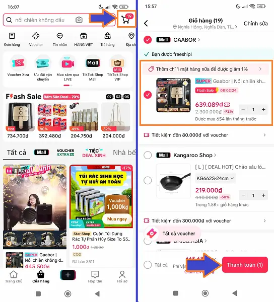 Cách mua hàng trên Tiktok