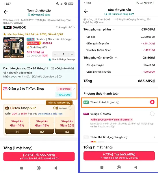 Cách mua hàng trên Tiktok