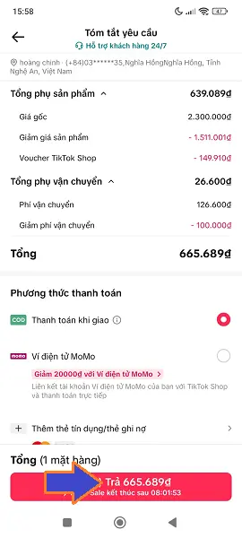 Cách mua hàng trên Tiktok