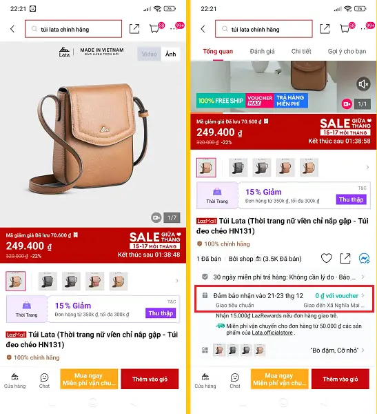 Dự kiến giao hàng Lazada là gì