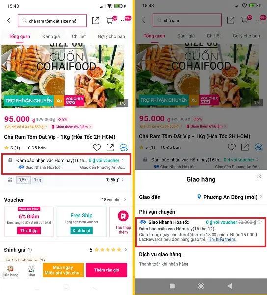Giao hàng Hỏa tốc Lazada