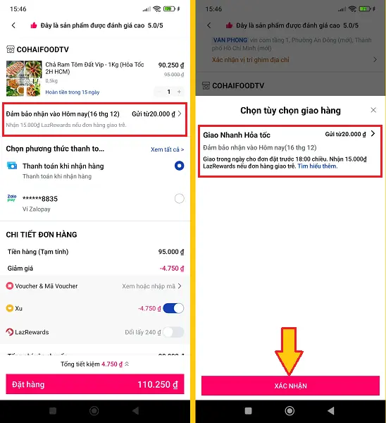 Giao hàng Hỏa tốc Lazada