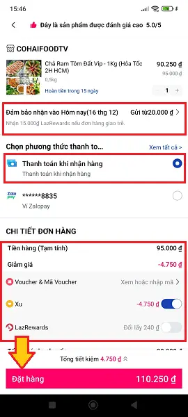 Giao hàng Hỏa tốc Lazada