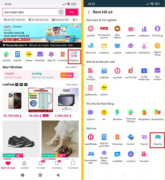 Mã Freeship Max Lazada