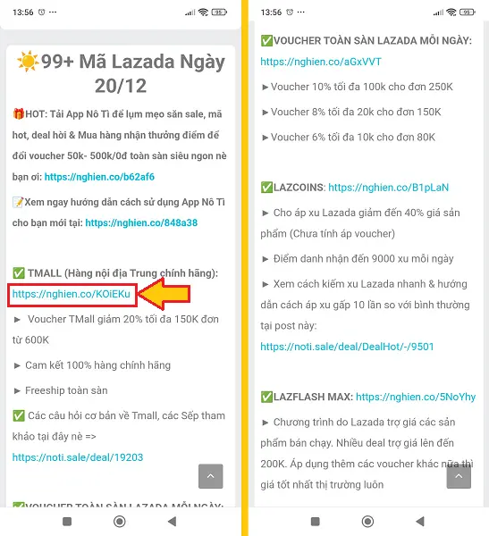 tìm mã giảm giá Lazada