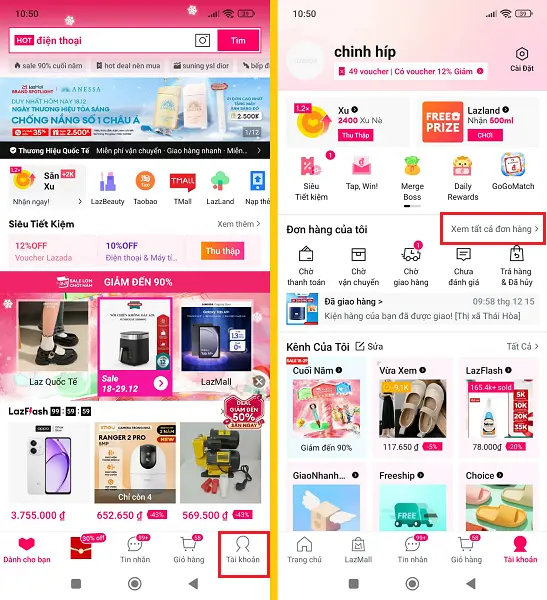 Cách lấy mã vận đơn Lazada