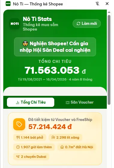 Cách xem tổng số tiền đã mua trên Shopee