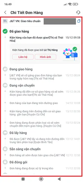 Cách kiểm tra đơn hàng Lazada