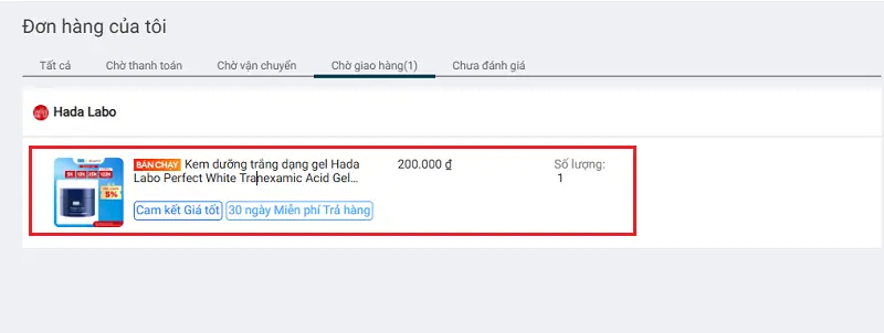 Cách kiểm tra đơn hàng Lazada