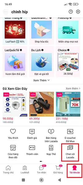 Cách kiểm tra đơn hàng Lazada