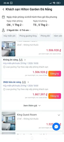 cách đặt phòng khách sạn trên Lazada