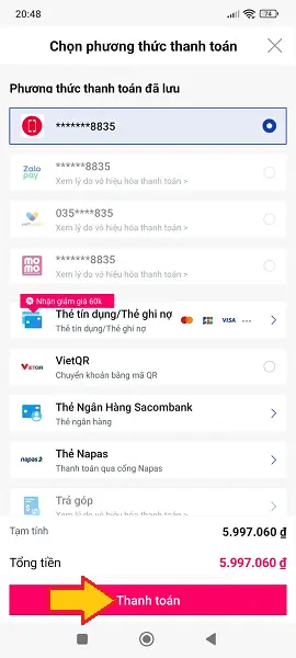 cách đặt phòng khách sạn trên Lazada