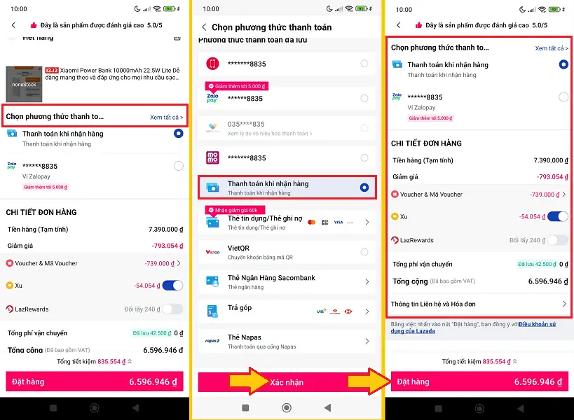 cách mua hàng trên Lazada