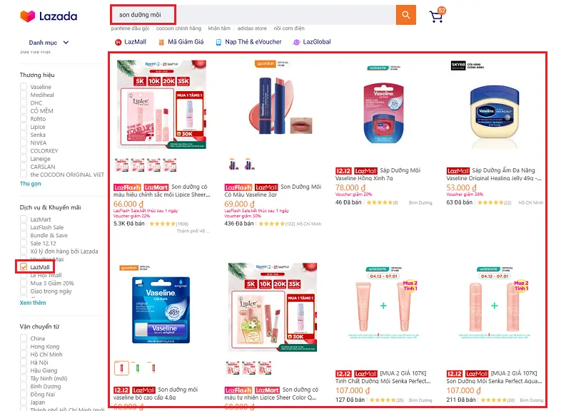 cách mua hàng trên Lazada