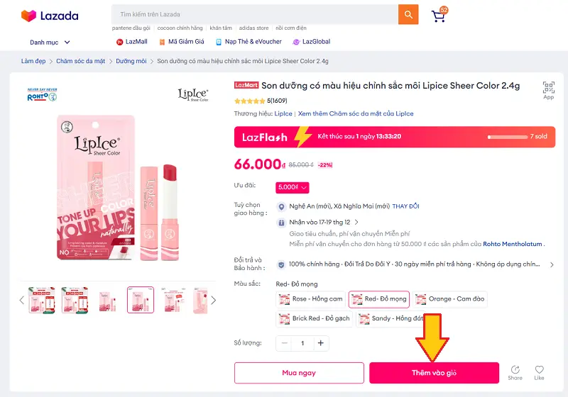 cách mua hàng trên Lazada