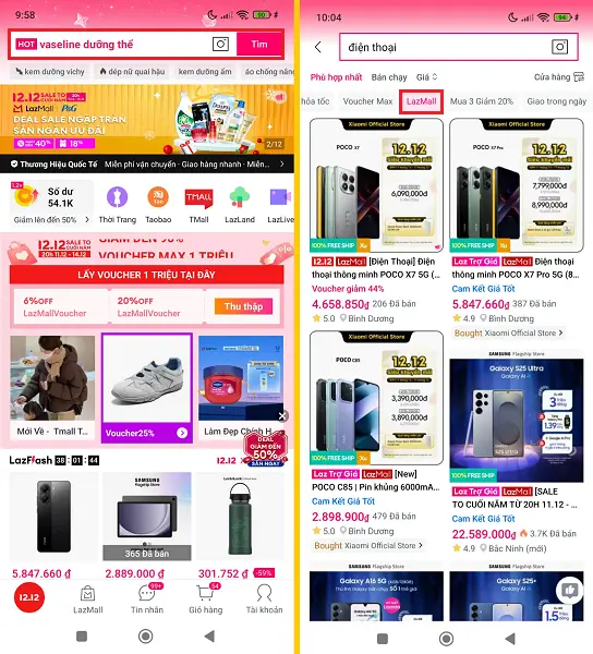 cách mua hàng trên Lazada