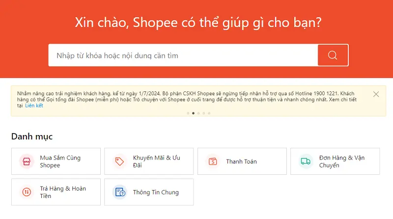 Có những phương thức nào Để liên hệ với Shopee 