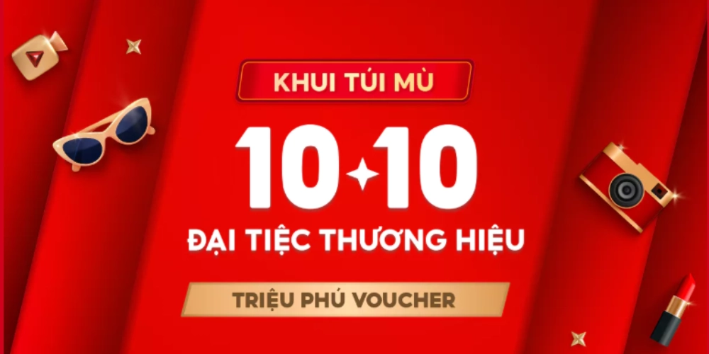 Shopee 10.10 Đại tiệc thương hiệu
