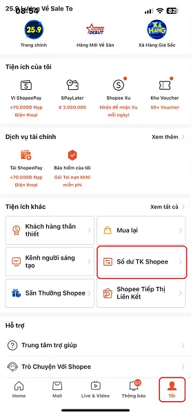 Shopee cập nhật 4