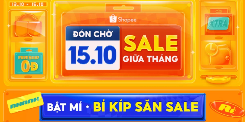 Shopee 15.10 - Siêu Sale giữa tháng