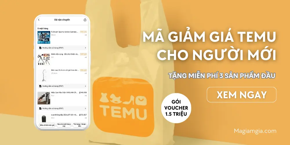 mã giảm giá temu cho tài khoản mới