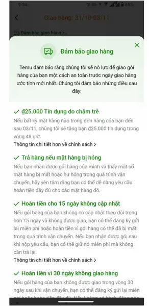 Đơn vị vận chuyển của Temu 1