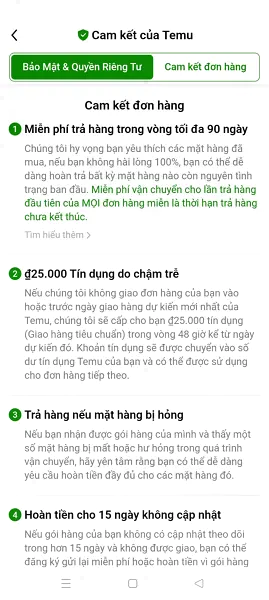 Mẹo mua hàng trên temu 2