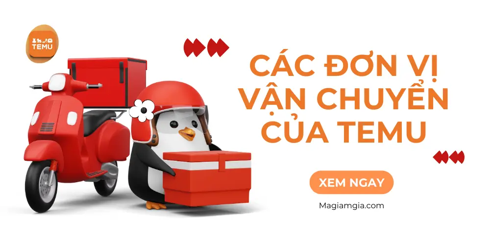 các đơn vị vận chuyển của temu