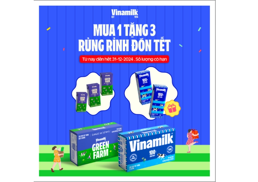 Chương trình vinamilk tháng 12 mau 1 được 3