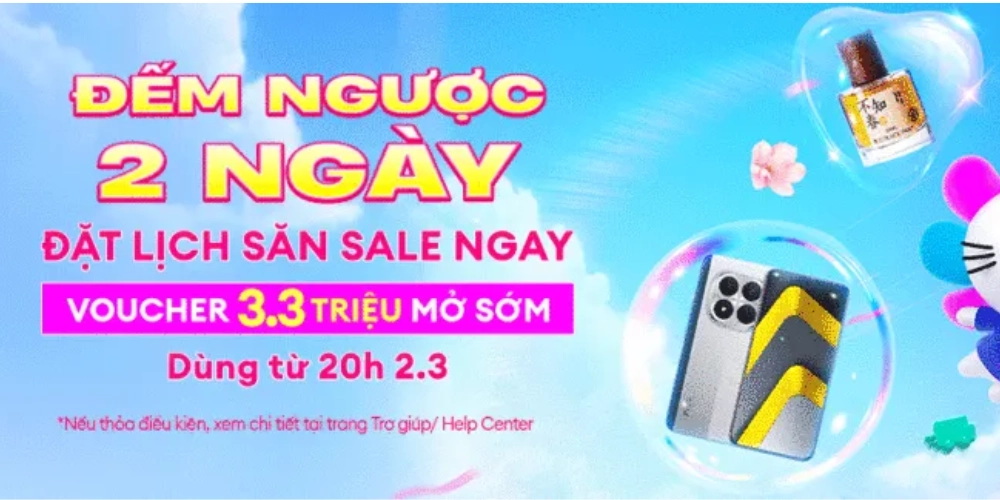 Lazada 3.3 sale bùng nổ