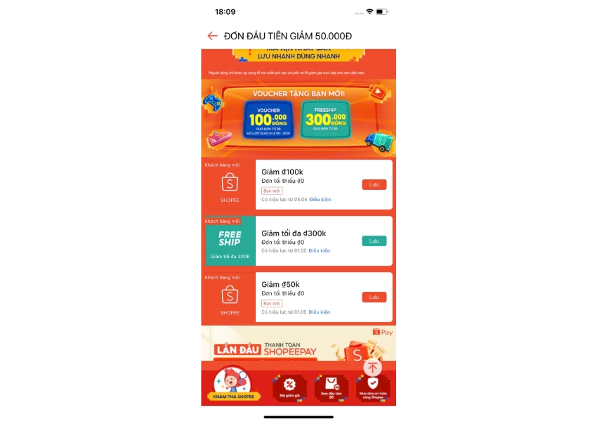 voucher cho người mới Shopee tháng 5