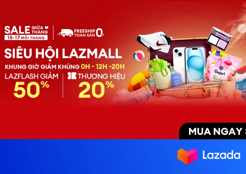 Lazada Sale giữa tháng 15.6