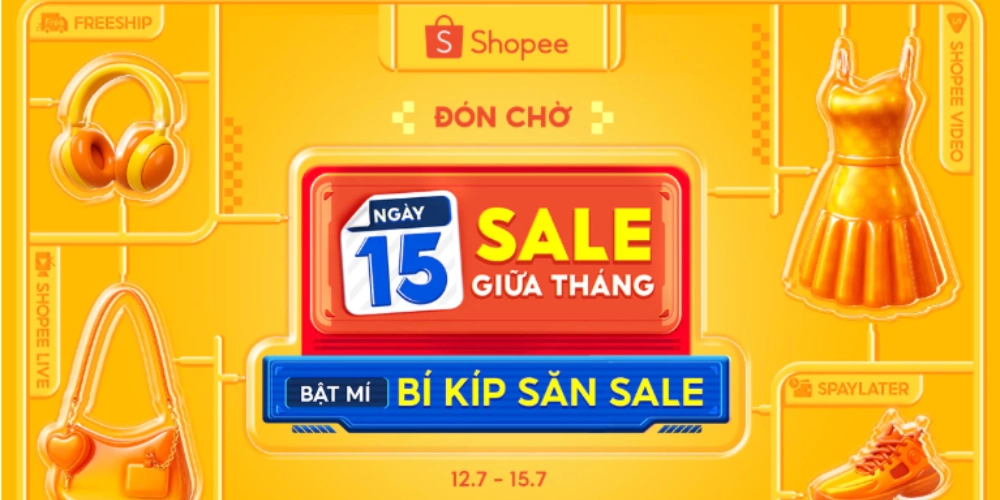 Shopee 15.7 - Sale giữa tháng