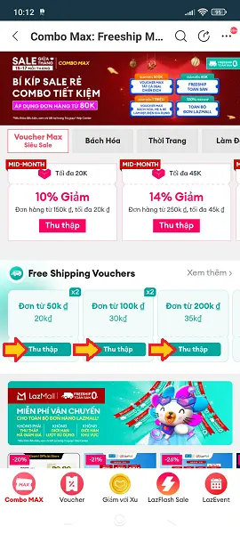 mã miễn phí vận chuyển Lazada