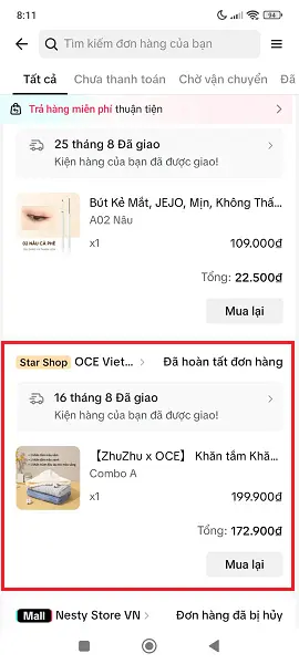 Cách tra mã đơn hàng Tiktok Shop