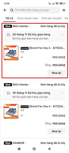 Cách xóa lịch sử mua hàng Tiktok