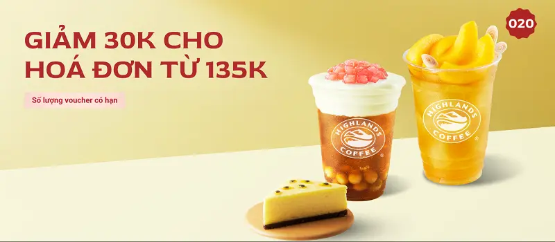 Voucher Highlands Coffee Tháng 12