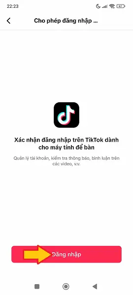 đăng nhập tài khoản Tikitok trên máy tính, điện thoại