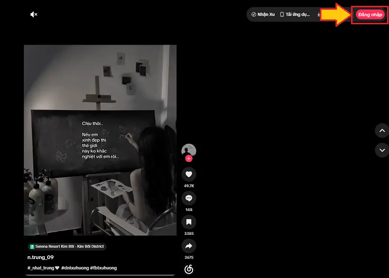 đăng nhập tài khoản Tikitok trên máy tính, điện thoại