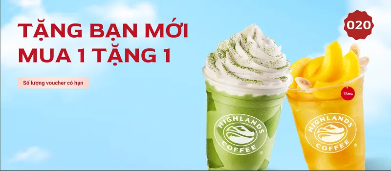 Cập nhật voucher Highlands Coffee