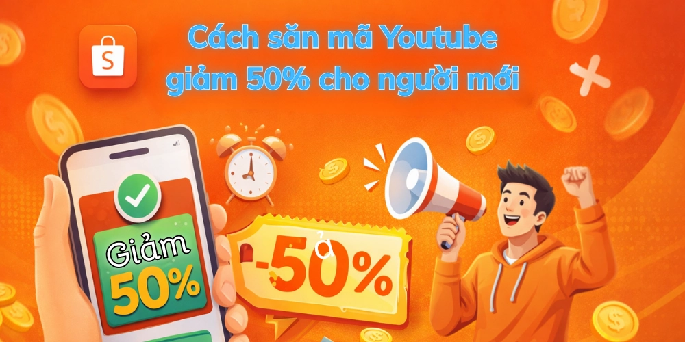 Cách săn mã Youtube 50% cho người mới.