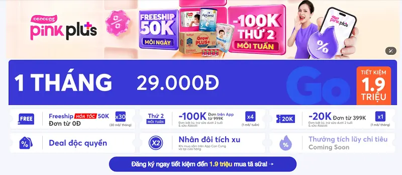 Mã giảm giá Con Cưng tháng 3