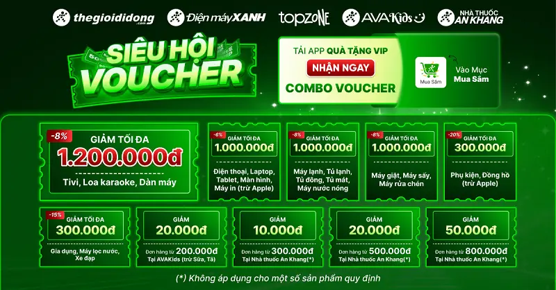 Mã giảm giá Điện Máy Xanh